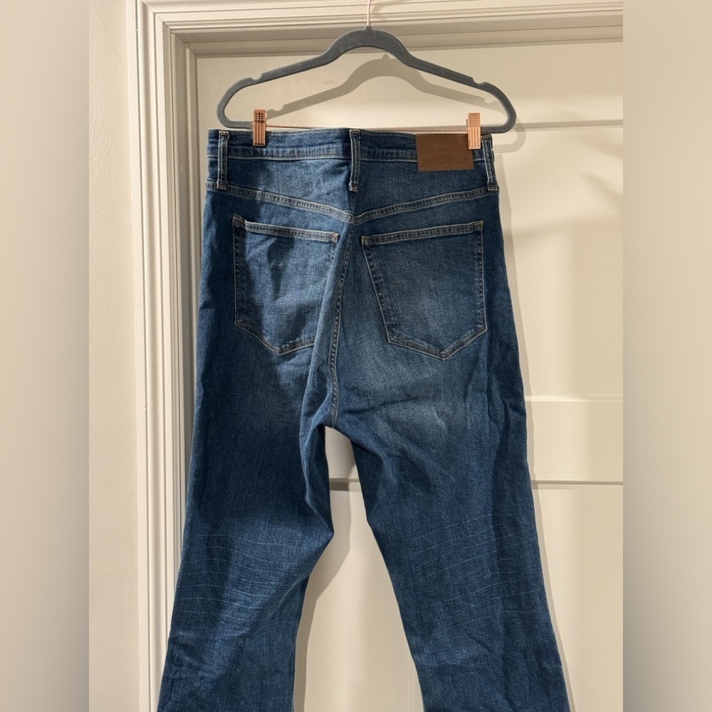 J.Crew Factory jeans size 33. Hits at ankle, relaxed, distressed, like new. - Picture 2 of 10